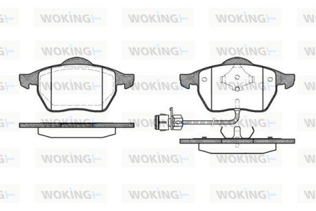 Передние тормозные колодки woking P2903.02