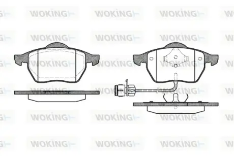 Передні тормозні (гальмівні) колодки WOKING P290302