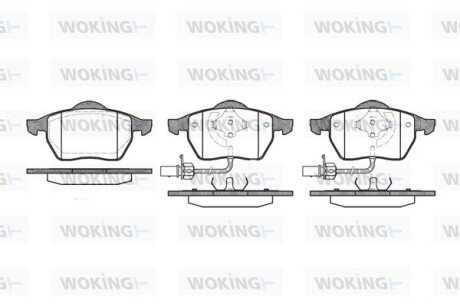 Передние тормозные колодки woking P2903.22 на Ауди А6 с6