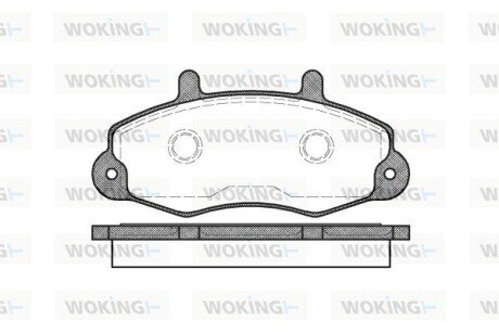 Передние тормозные колодки woking P2913.00 на Форд Transit