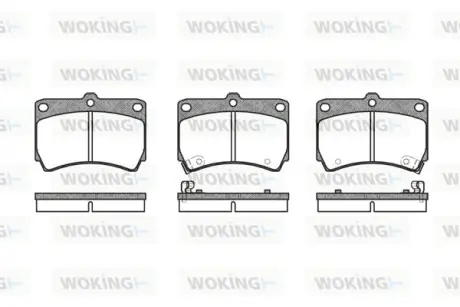 Передние тормозные колодки WOKING P312312 Мазда 323 bg