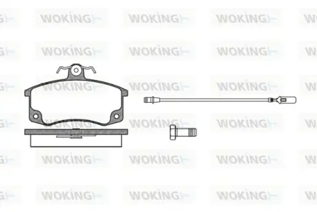 Передние тормозные колодки WOKING P321302