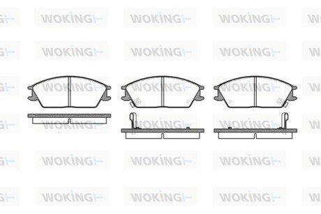 Передні тормозні (гальмівні) колодки woking P3243.02 на Хонда Аккорд