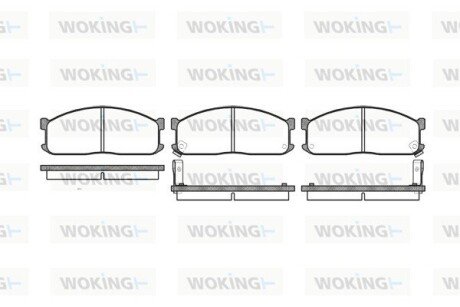 Передние тормозные колодки woking P3443.02 на Форд Еконован