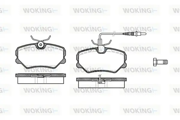Передні тормозні (гальмівні) колодки WOKING P3623.02 (фото 1)