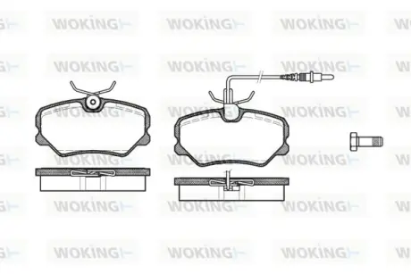 Передні тормозні (гальмівні) колодки WOKING P3623.02