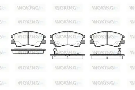 Передние тормозные колодки WOKING P3753.02