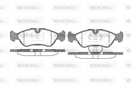 Передние тормозные колодки WOKING P386330 Опель Сенатор б