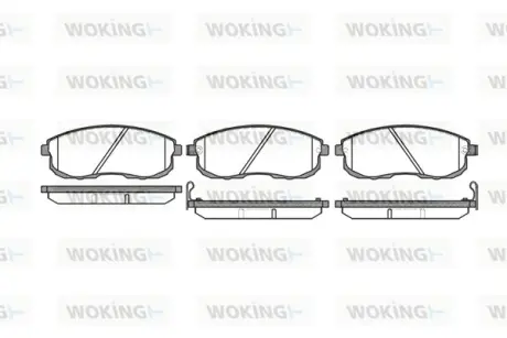 Передні тормозні (гальмівні) колодки WOKING P393312