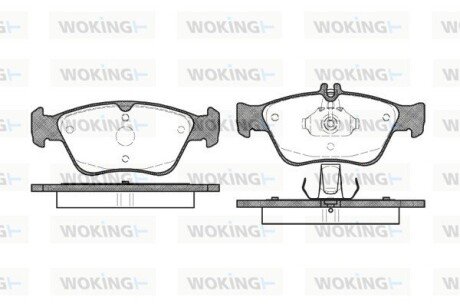 Передние тормозные колодки woking P4863.00 на Мерседес SLK-Class