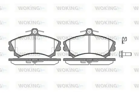 Передние тормозные колодки WOKING P490302 Митсубиси Спейс стар