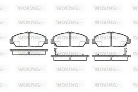 Передні тормозні (гальмівні) колодки WOKING P506302