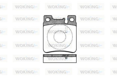 Передні тормозні (гальмівні) колодки woking P5073.00 на Мерседес W202