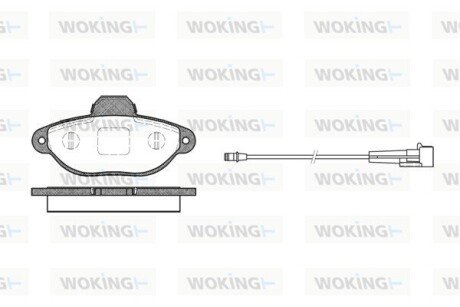 Передние тормозные колодки woking P5143.01 на Фиат Пунто 1