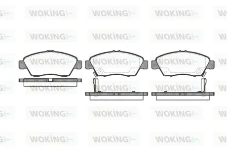 Передние тормозные колодки WOKING P518302 Хонда Интегра