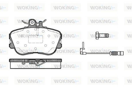 Передні тормозні (гальмівні) колодки woking P5453.02