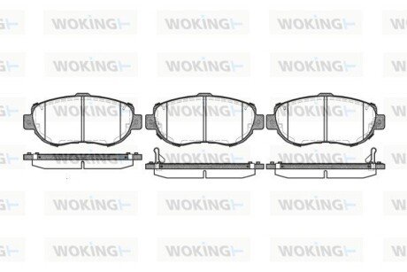 Передние тормозные колодки woking P556302