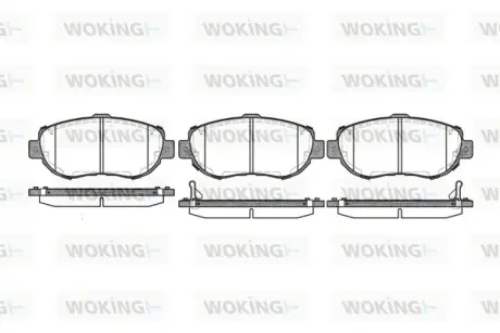 Передние тормозные колодки WOKING P5563.02