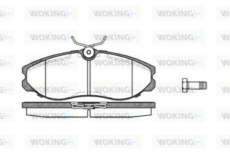 Передні тормозні (гальмівні) колодки woking P5623.00 на Ниссан Ванетте