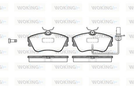 Передние тормозные колодки woking P5803.21 на Фольксваген Транспортер т4