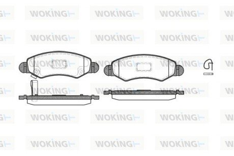 Передні тормозні (гальмівні) колодки woking P6023.21 на Сузуки Вагон р