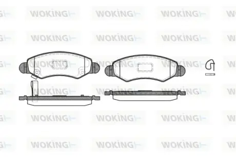 Передние тормозные колодки WOKING P6023.21