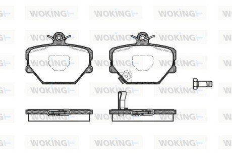 Передні тормозні (гальмівні) колодки woking P6053.02 на Smart Roadster