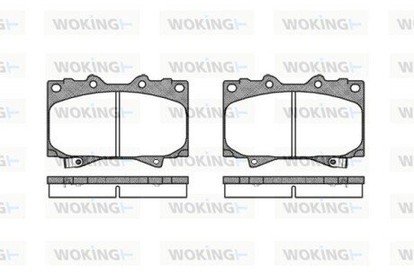 Передние тормозные колодки woking P6073.04 на Лексус Gx460