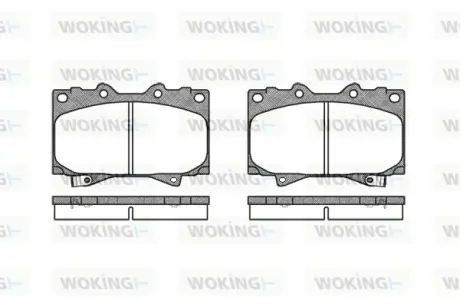 Передние тормозные колодки WOKING P6073.04