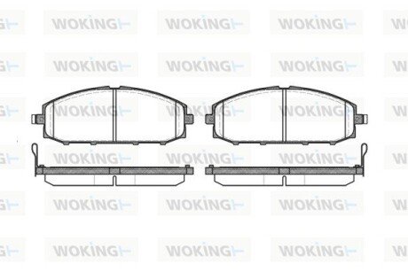 Передние тормозные колодки woking P611304