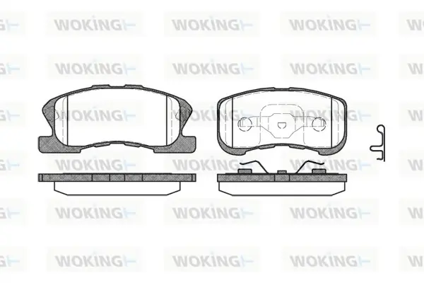 Передние тормозные колодки WOKING P620302