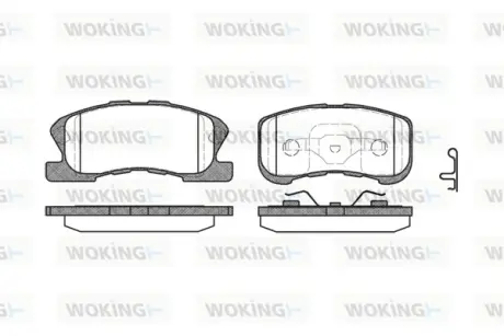 Передние тормозные колодки WOKING P620302