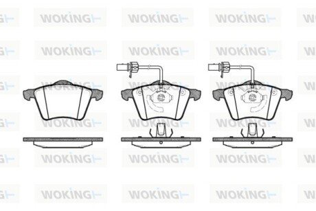 Передние тормозные колодки woking P6213.02 на Форд Галакси