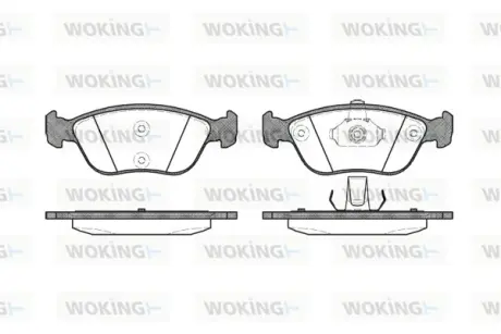 Передние тормозные колодки WOKING P6223.00
