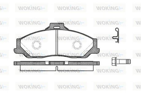 Передні тормозні (гальмівні) колодки woking P6303.01 на Форд Рейнджер