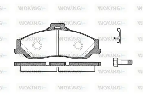 Передні тормозні (гальмівні) колодки WOKING P630301