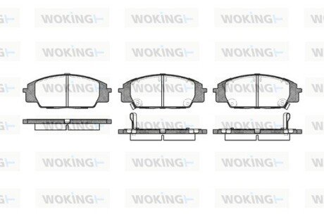 Передні тормозні (гальмівні) колодки woking P635302