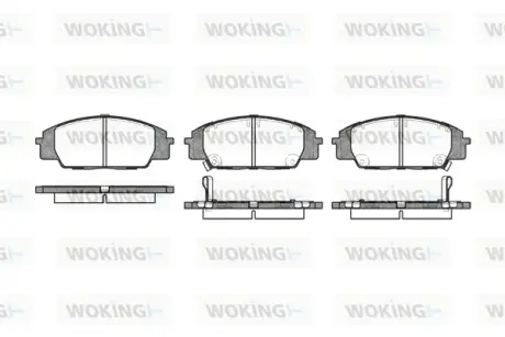 Передние тормозные колодки WOKING P635302