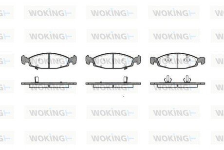 Передние тормозные колодки woking P6363.02