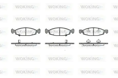 Передние тормозные колодки WOKING P636302 Jeep Cherokee