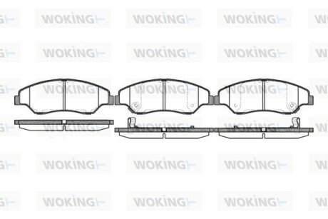 Передні тормозні (гальмівні) колодки woking P6393.02