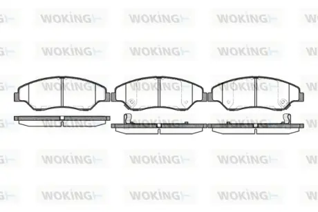 Передние тормозные колодки WOKING P639302