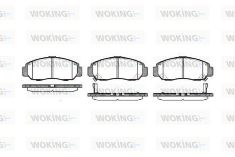 Передние тормозные колодки woking P6473.12 на Hyundai Матрикс