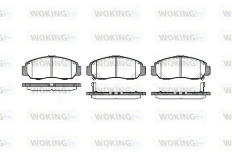 Передние тормозные колодки WOKING P647312 Hyundai Матрикс