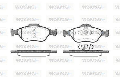 Передние тормозные колодки woking P6663.00 на Форд Street KA