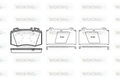 Передні тормозні (гальмівні) колодки WOKING P669300