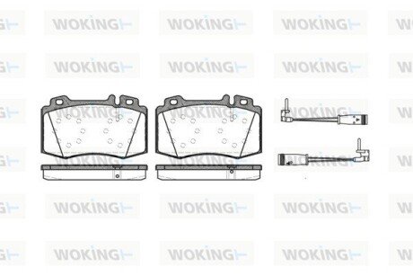 Передние тормозные колодки woking P6693.02 на Мерседес SLK-Class