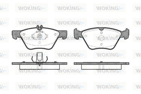 Передние тормозные колодки woking P7013.00 на Мерседес SLK-Class