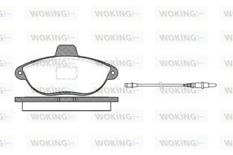 Передні тормозні (гальмівні) колодки woking P7023.02