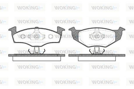 Передние тормозные колодки woking P7093.10 на Фольксваген Поло хэтчбек